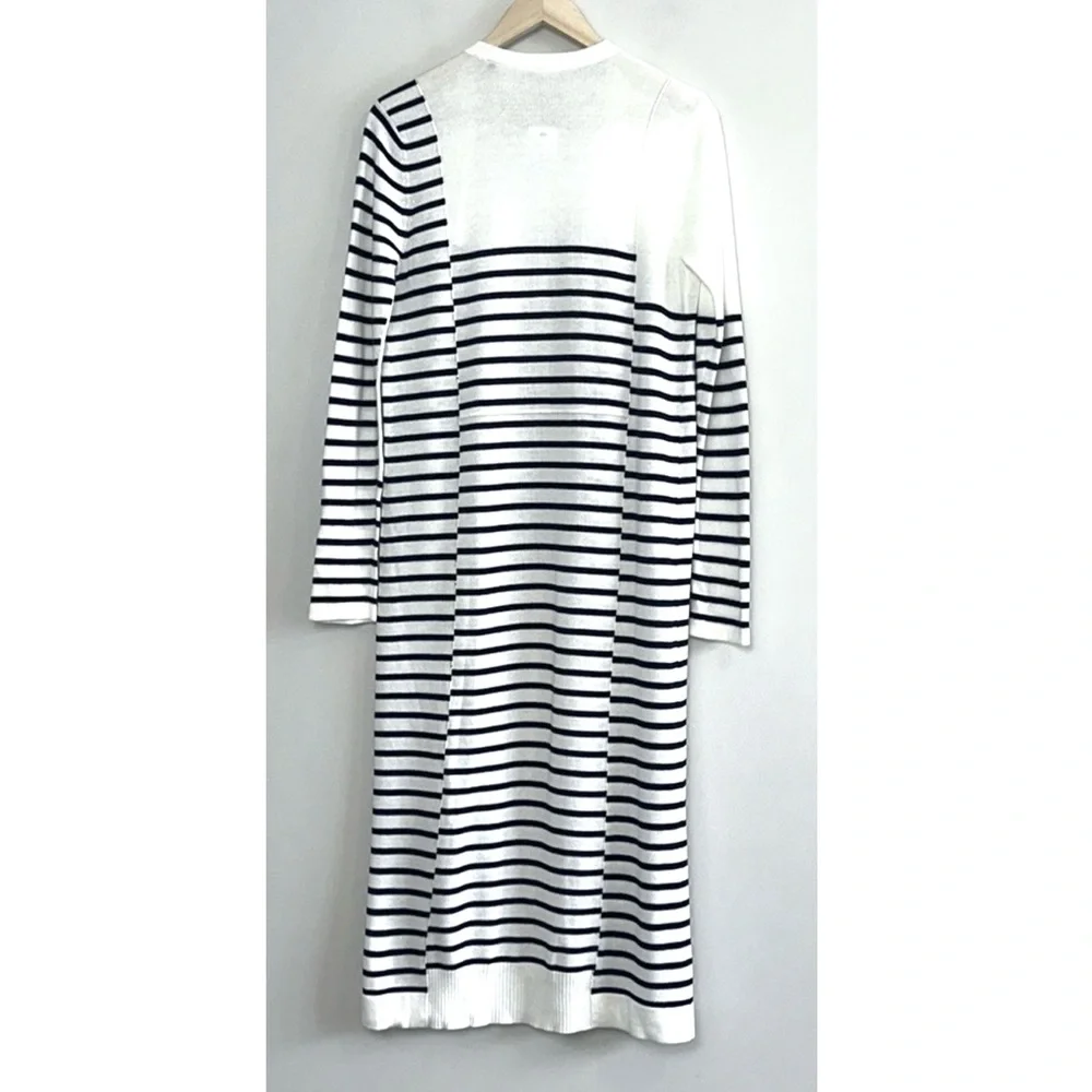 NWT cabi Victory Sweater in Navy and White Stripe